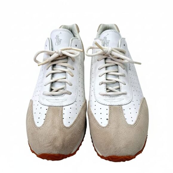 Polo Ralph Lauren Heritage Court II Leather Suede Tennis Court Sneakers Sz 10 - Picture 2 of 9